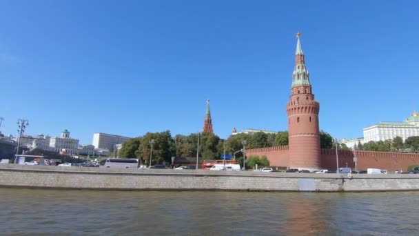 Vista del terraplén del Kremlin — Vídeos de Stock