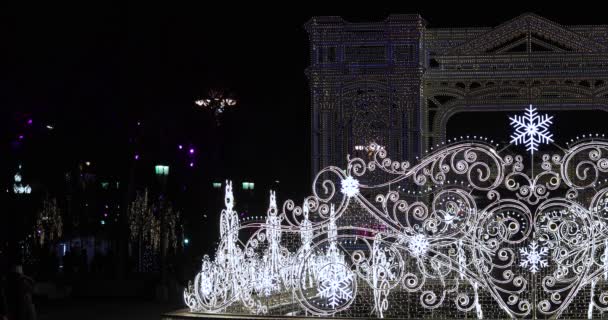 Natal festivo em Pushkinskaya — Vídeo de Stock