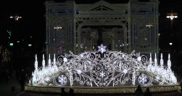 La Navidad de fiesta en Pushkinskaya — Vídeo de stock