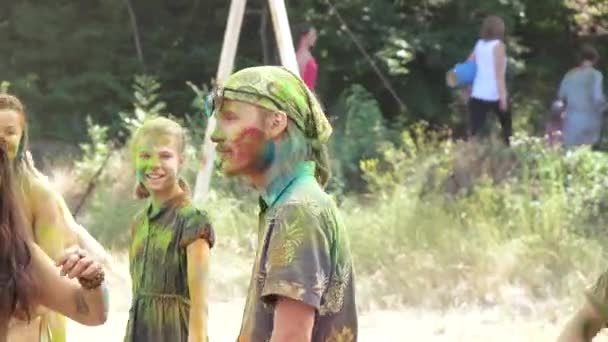 Holi Kleuren Festival — Stockvideo