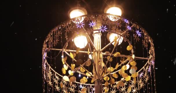 Decoração de Natal de lanternas — Vídeo de Stock