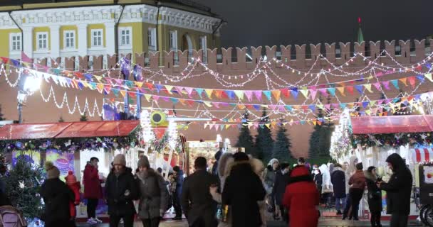 Mercatino di Natale su Piazza Rossa — Video Stock