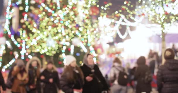 Christmas market on Red Square — ストック動画