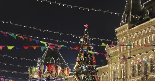 Mercado de Navidad en la Plaza Roja — Vídeo de stock