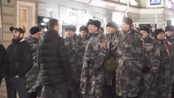 Gesloten Checkpoint op Nikolskaja — Stockvideo