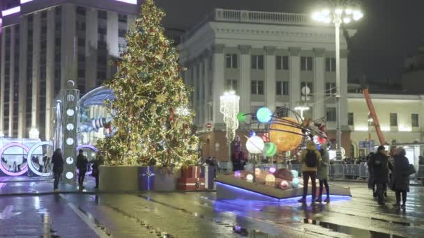 Під час нових років Єви на Красній площі — стокове відео