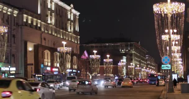 Traslado de coches a Tverskoy — Vídeos de Stock