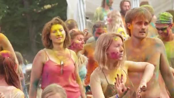 Holi Kleuren Festival — Stockvideo