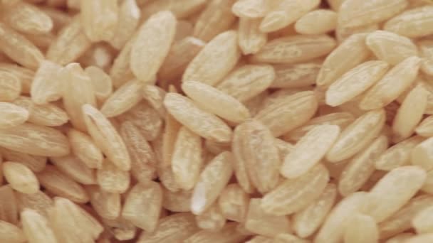 Brown rice in bulk — Stock Video