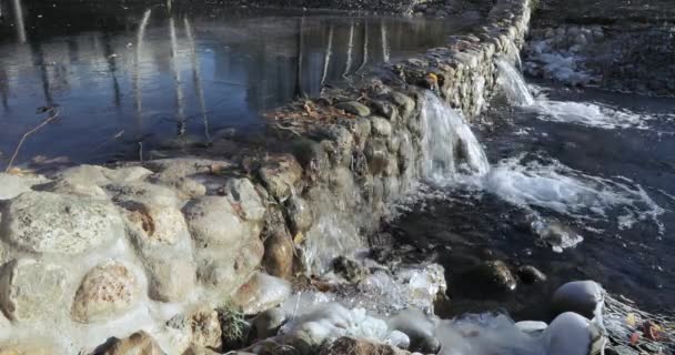 Étang des Cascades dans le parc — Video