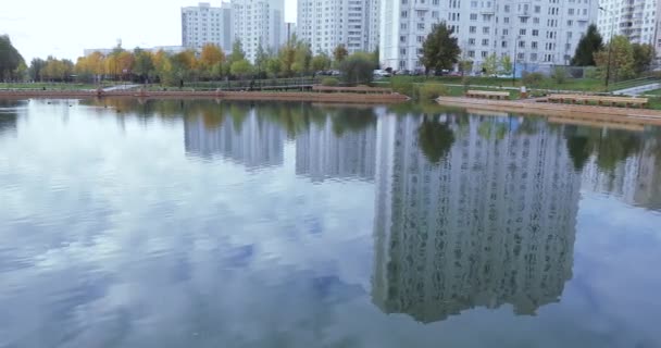 Şehir parkında gölet — Stok video