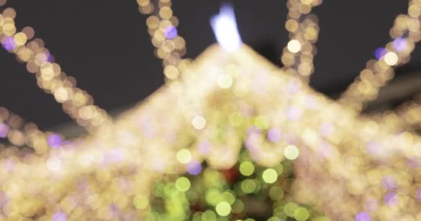 Bokeh Nového roku osvětlení — Stock video
