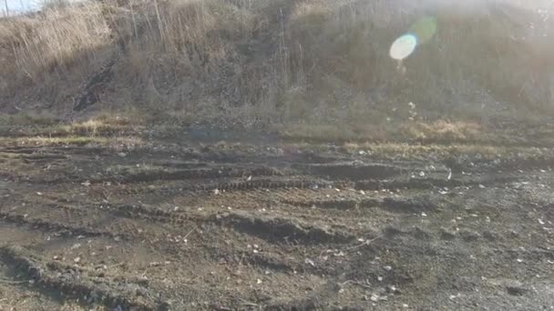 装载灰和矿渣的采石场 — 图库视频影像