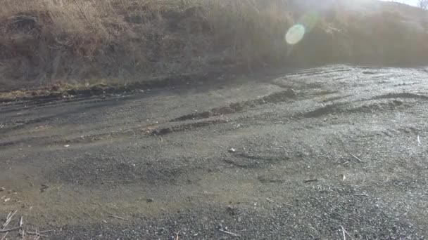 Pedreira para carga de cinzas e escórias — Vídeo de Stock