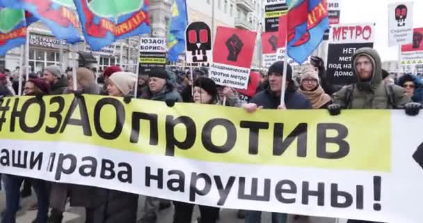 Březen na památku Nemcova — Stock video