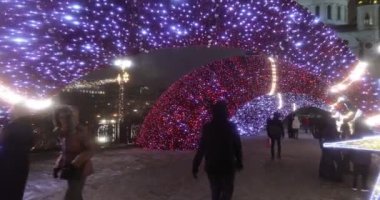 Kurtarıcı İsa 'nın Katedrali yakınlarında yeni yıl aydınlanması