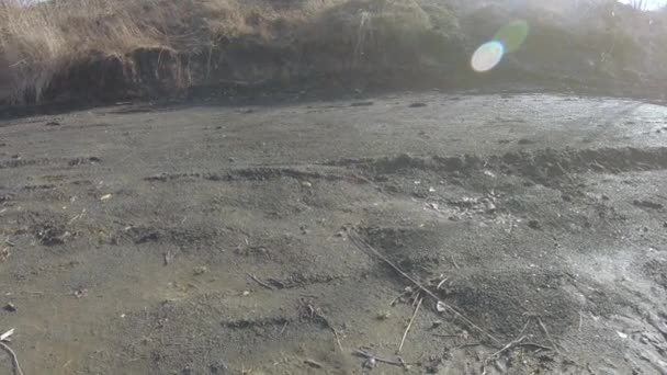 装载灰和矿渣的采石场 — 图库视频影像