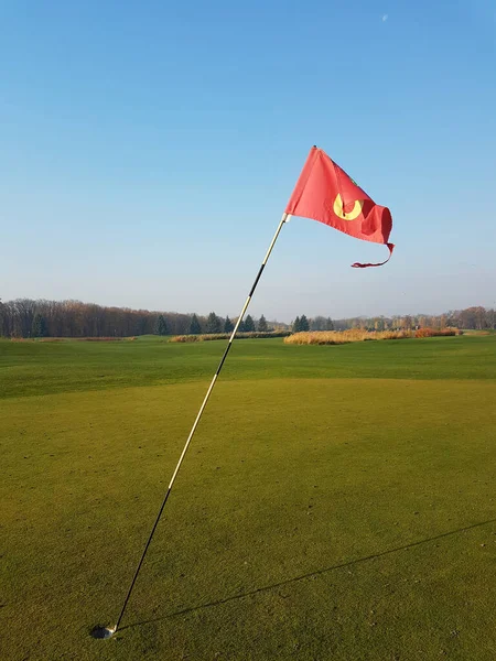 Campo Golf Mezhigorye Con Erba Verde — Foto Stock