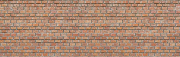 Panorama Yapısal Kırmızı Tuğla Duvar. Panoramik Katı Yüzey. Taş zemin. tuğla duvar yapısı arka plan geniş ve yüksek çözünürlüklü fotoğraf