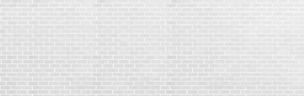 Panorama Strutturale Bianco Pulito Mattone Parete Superficie Solida Panoramica Sfondo — Foto Stock