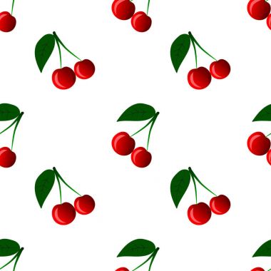 Kirazsız kiraz deseni. vektör illüstrasyonu.