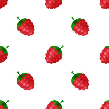 Ahududu seamless modeli. Vektör çizim.