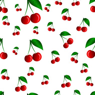 Kirazsız kiraz deseni. vektör illüstrasyonu.