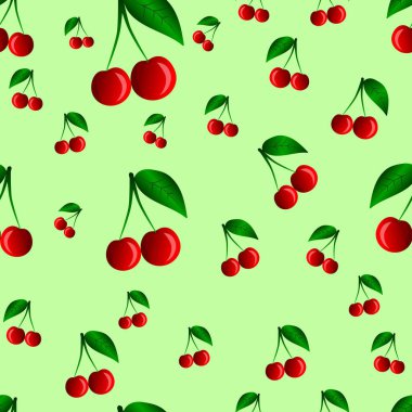 Kirazsız kiraz deseni. vektör illüstrasyonu.