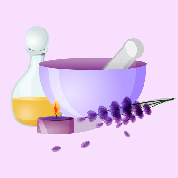 Aroma oliën spa vectorillustratie — Stockvector