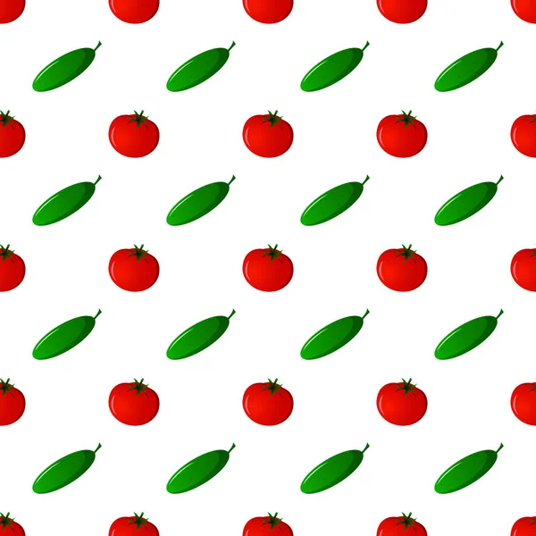 パターン トマト キュウリ — ストックベクタ