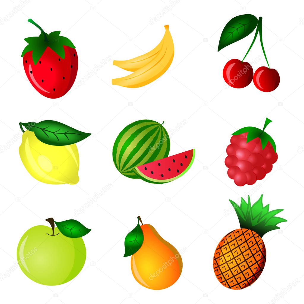 Color fruit set.