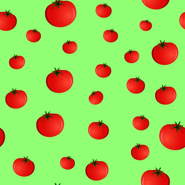 Seamless mönster med tomater — Stock vektor