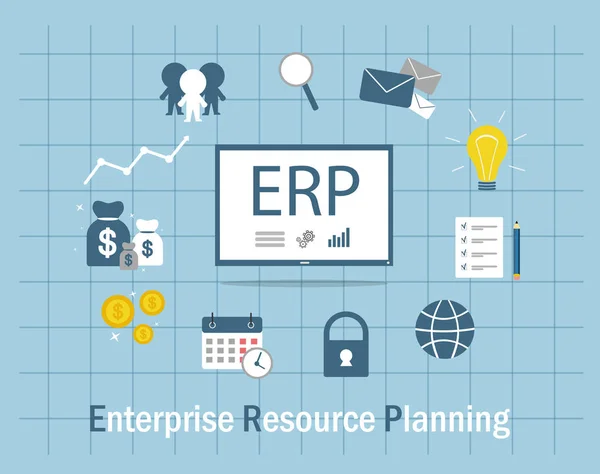 Planificación de recursos empresariales — Vector de stock