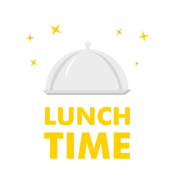 Zeitgestaltung für das Mittagessen, Vektorillustration — Stockvektor