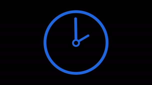 Fond de mouvement avec horloge tournante en boucle de 12 heures — Video