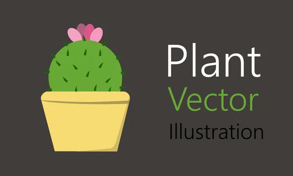 Vaso de flores com planta — Vetor de Stock