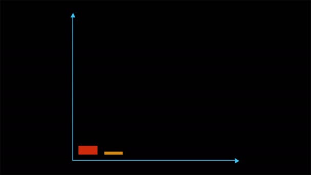 Rostoucí graf. Finanční sloupcového diagramu ukazující rostoucí zisky — Stock video