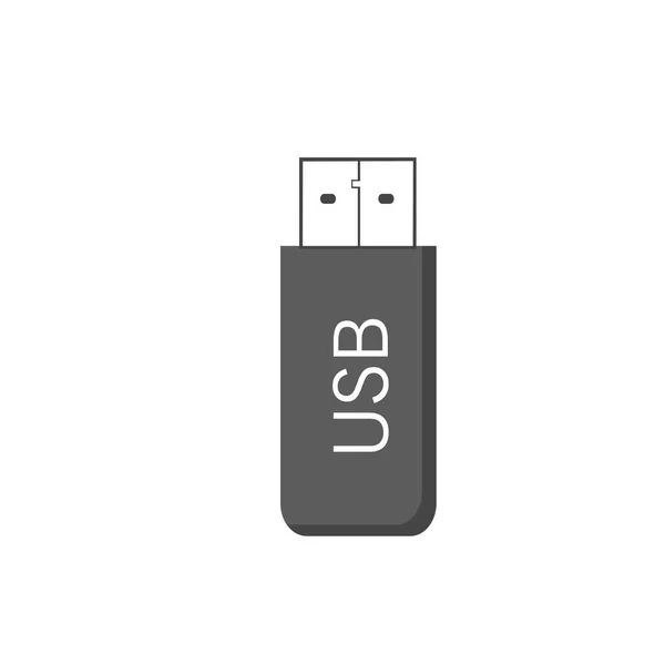 Flash USB εικονίδιο σε μοντέρνο στυλ επίπεδη, για το σχεδιασμό web site, app, λογότυπο, Ui. — Διανυσματικό Αρχείο