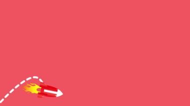 Bir roket çizim kalp