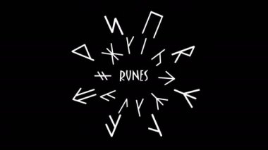 Rune harfleri, rünler alfabesi. Runik alfabe. Antik yazılar. Futhark.