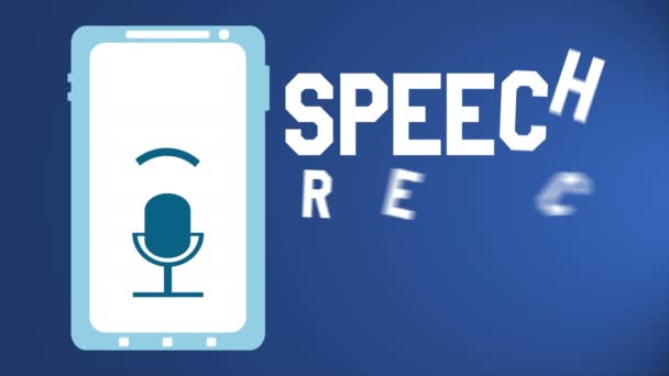 Елемент дизайну логотипу розпізнавання мовлення — стокове відео