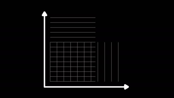 Growing chart. Financial bar diagram showing increasing profits. — Stock Video