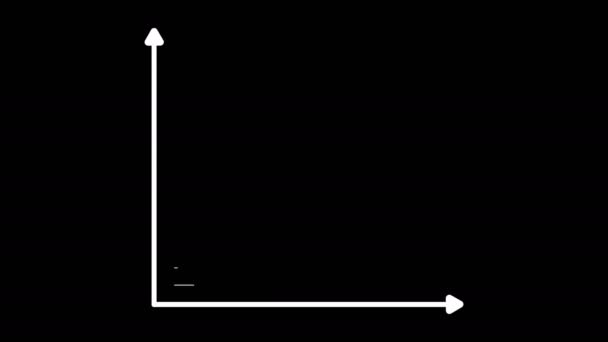 Растущий график. Диаграмма финансового индикатора, показывающая увеличение прибыли . — стоковое видео