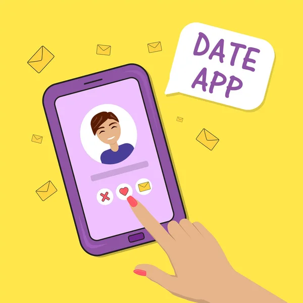 Dating-App-Konzept — Stockvektor