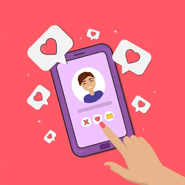 Dating-App-Konzept — Stockvektor