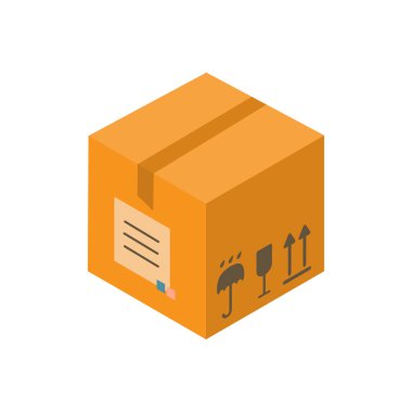 Kırılgan işaretli karton teslimat kutusu