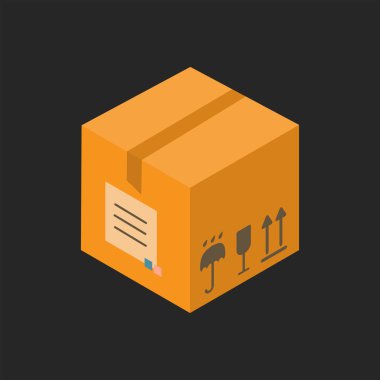 Kırılgan işaretli karton teslimat kutusu