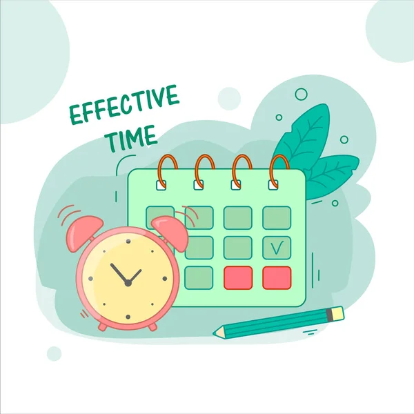 Gestión eficaz del tiempo — Vector de stock