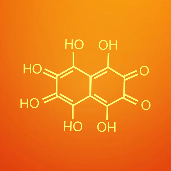 Formula chimica costituita da anelli di benzene. Illustrazione vettoriale — Vettoriale Stock