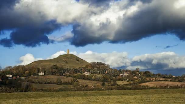 Glastonbury tor - Zeitraffer-Video — Stockvideo